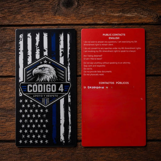 1 Bandera de la línea azul + 1 Targeta roja de conoce tus derechos gratis